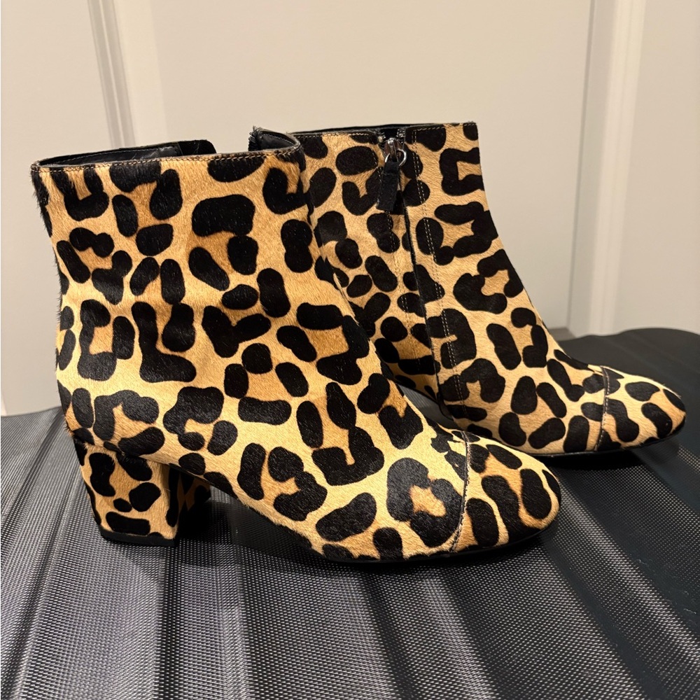 Halogen Animal Print Ankle Boots